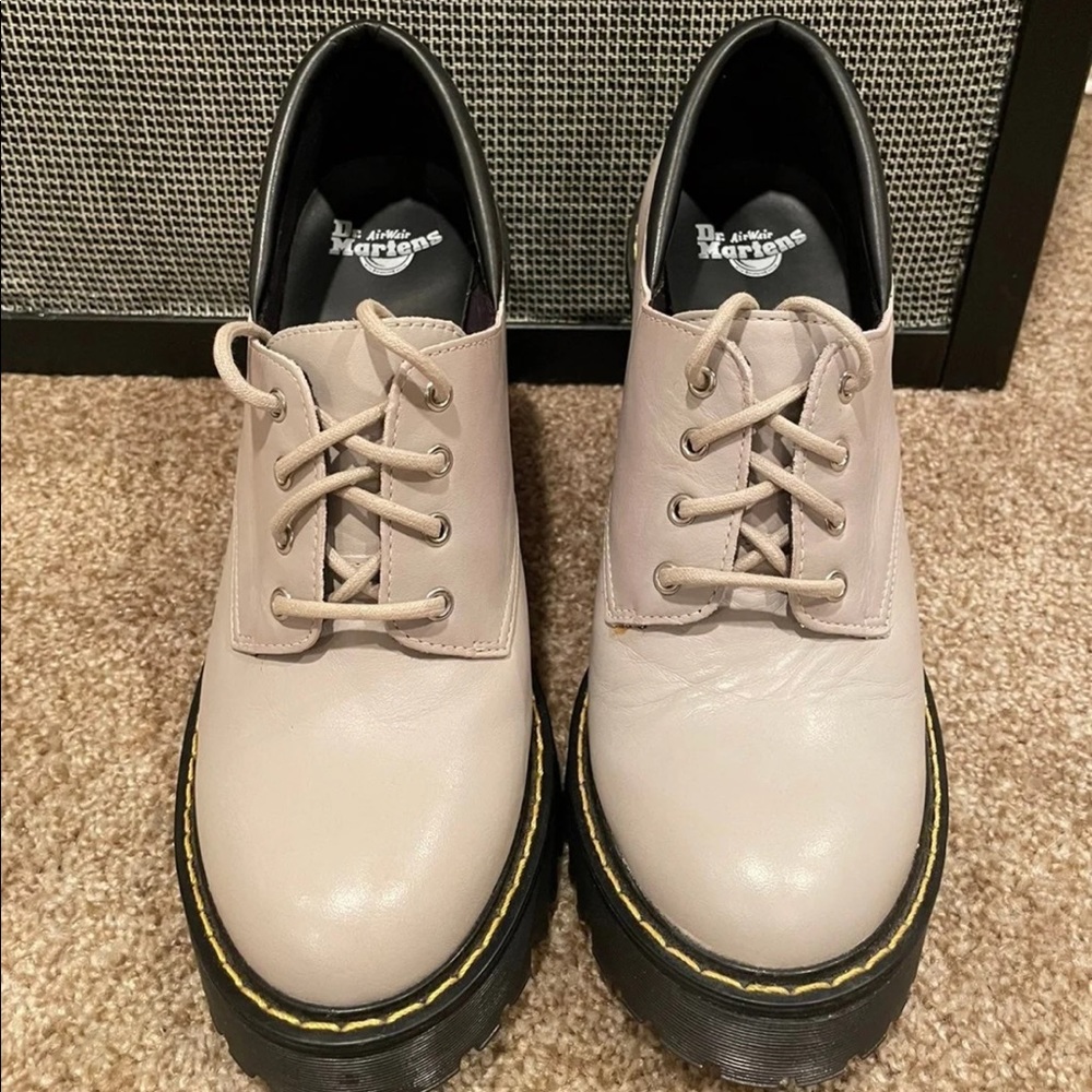 Dr Martens Doc Grey Cream lace up Shoe